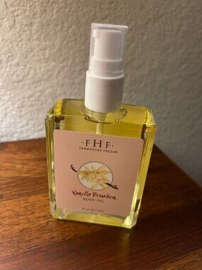 NWT Farmhouse Fresh Vanilla Bourbon Body Oil, 4 fl oz, Unopened